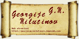 Georgije Milutinov vizit kartica